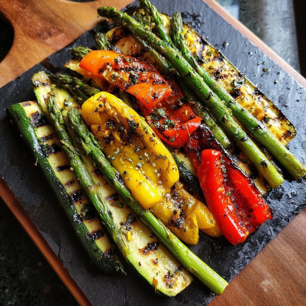 Healthy Lemon Herb Grilled Veggies
