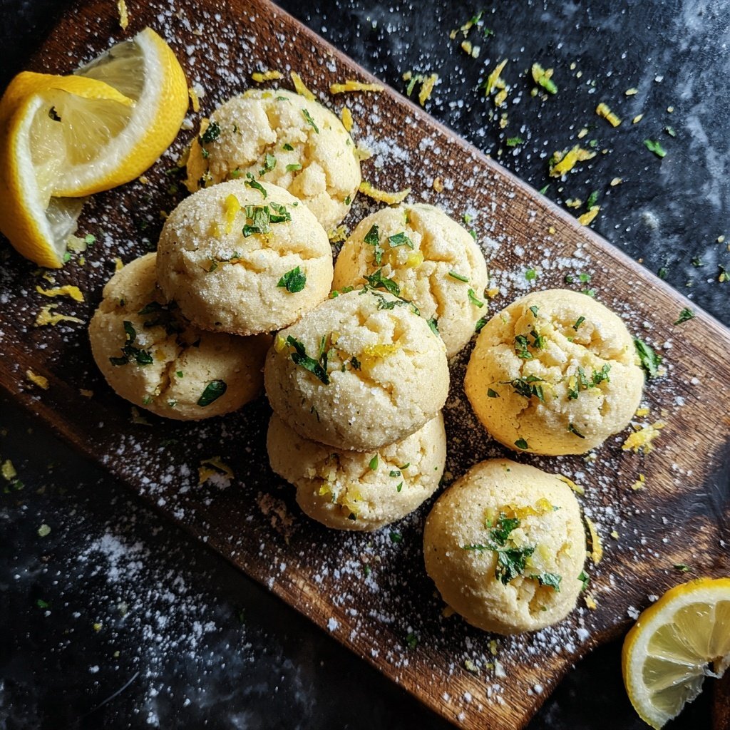Lemon Ricotta Cookies with Herbs