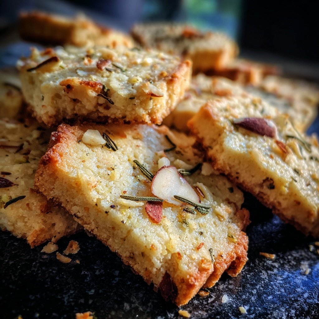 Rosemary Almond Shortbread Cookies