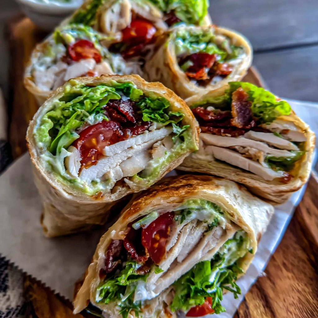 Turkey Avocado Wraps for Lunch